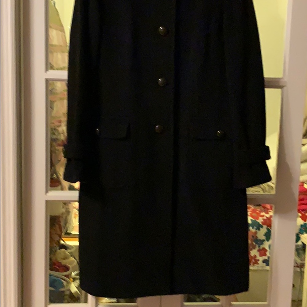 Black Wool Coat - image 4